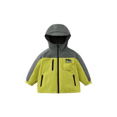 齐齐熊冬季宝宝拉链连帽羽绒服