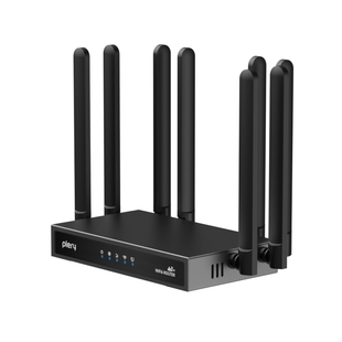 plery普锐4G插卡路由器工业级wifi6增强8天线穿墙可插sim卡4G转WiFi转有线电信联通移动CPE广电LTE全网通R607