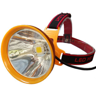 超亮12v头灯led散光强光大光斑聚光远射钓鱼黄光直流电瓶外接灯