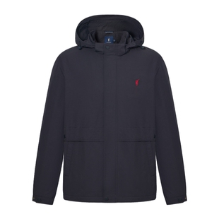 POLOWALK男士夹克外套秋冬款连帽简约时尚外套男百搭立领茄克