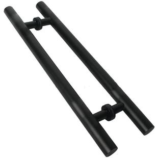 玻璃门拉手圆管拉手黑色把手大门拉手木门推拉门不锈钢拉手现代