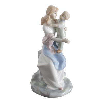 客厅书房陶瓷母子摆件欧式