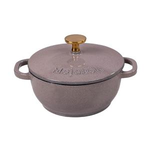 马约克16CM夜莺粉珐琅锅三夏产小号铸铁锅焖烧煲汤炖锅家用2025新