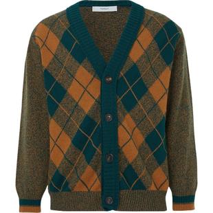 【折扣】Pringle of Scotland 秋冬男士复古感花纹针织开襟衫