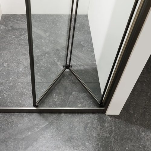 一字型淋浴房酒店极窄不锈钢折叠门简易家用卫生间玻璃浴室隔断