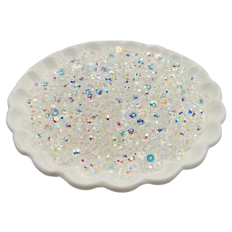 精品100颗8mm卡8奥地利品质国华施家水晶扁珠AB彩隔珠手工diy手链