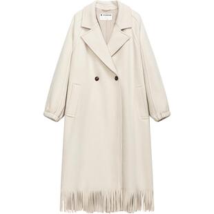 【新中式】播流苏羊毛呢大衣女商场同款超长款毛呢外套BDR1AD0079