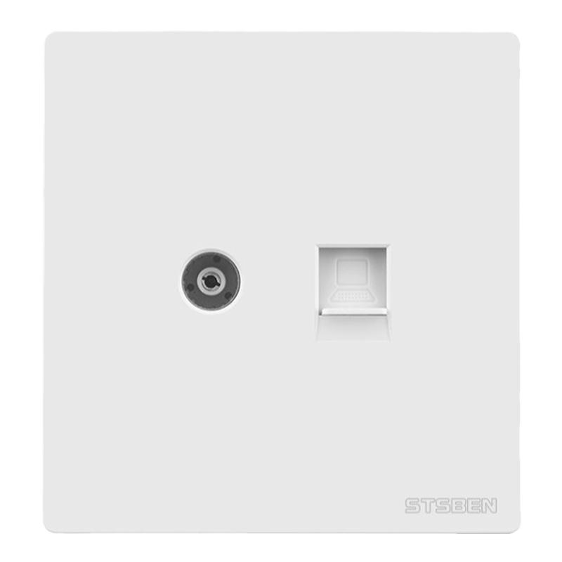 86型暗装CAT6A万兆网络信息插座有线电视带超六类屏蔽网线插座