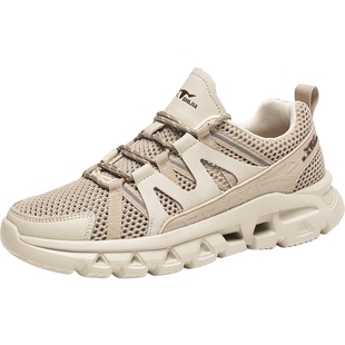 公牛世家夏天2026新款男鞋轻便软底老爹鞋男款网面透气休闲运动鞋