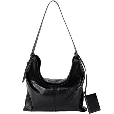 BAMPO半坡绵绵包 头层牛皮托特包新款轻奢hobo大容量斜挎单肩包