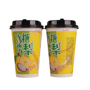 商用冰糖烤梨打包杯小吊梨汤杯子仙炖烤梨打包盒冰糖雪梨专用纸杯