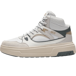 安踏松饼大棉鞋高帮加绒运动鞋女鞋秋季新款休闲百搭保暖学生板鞋