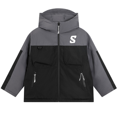 90白鸭绒防水抗寒免洗连帽羽绒服