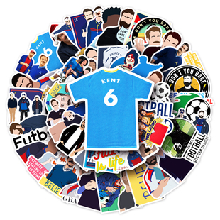 100张美剧Ted Lasso德特·拉索足球教练人物卡通涂鸦贴纸防水贴画