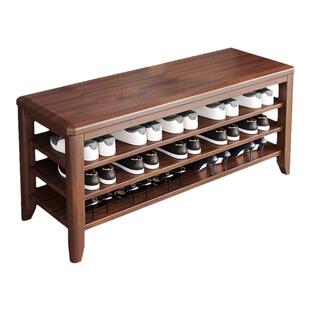 全实木换鞋凳家用门口入户可坐鞋柜坐凳一体进门鞋架免安装穿鞋凳