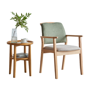 老年人久坐舒服不累椅子专用护腰座椅靠背带扶手防摔家用实木餐椅