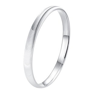 水贝银饰官方旗舰店猫眼纯银手镯女纯银9999足银大银镯子七夕礼物