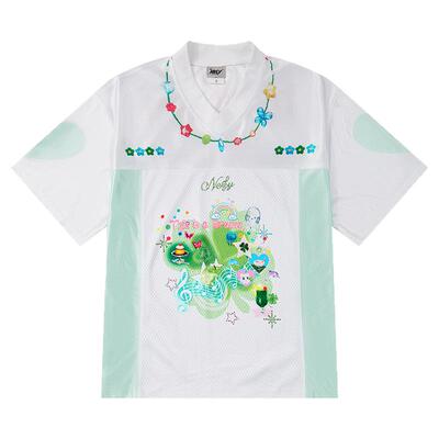 小尼力多巴胺幸运四叶草球衣短袖