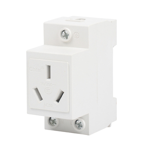 配电箱电柜空开AC30模数化插座卡导轨二三四五孔眼插头10A16A25安