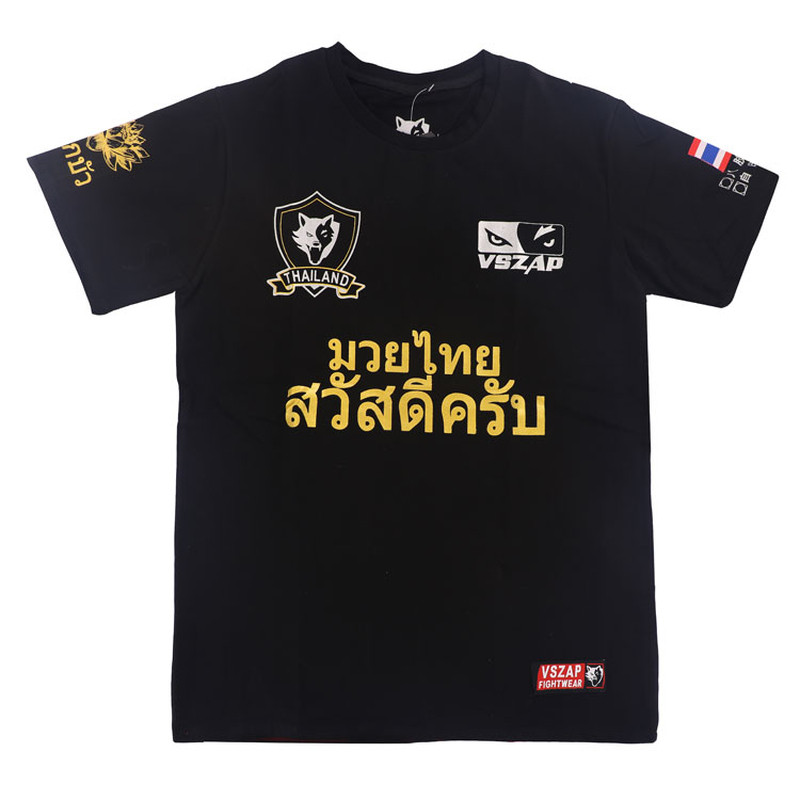 VSZAP莲花MMA棉格斗搏击短袖男