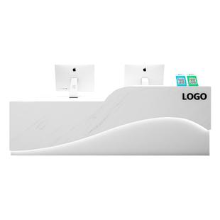 公司前台接待台简约现代收银台柜台商用店铺服装店前台奶茶店吧台