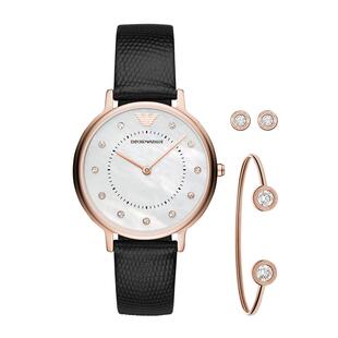 【自营】Armani阿玛尼满天星手表女 石英镶钻饰品礼盒套装AR80011