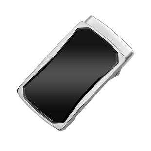 无牙自动扣头不锈钢皮带头男士无孔腰带头平滑扣3.5cm滚轴防过敏