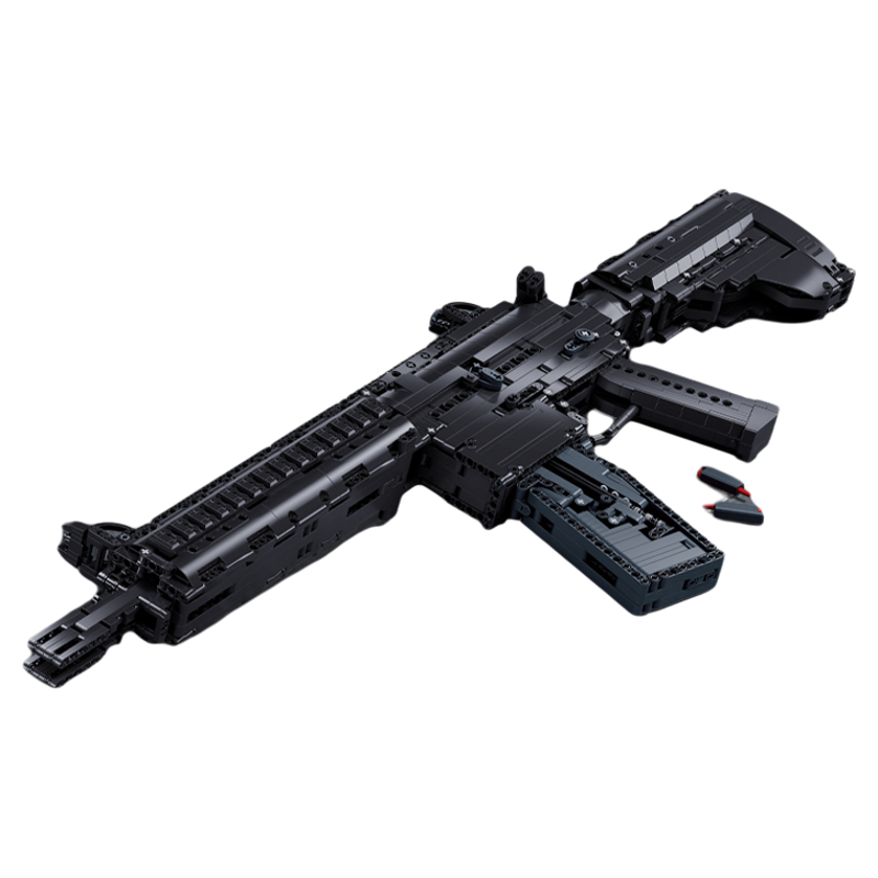 小鲁班和平精英M416冲锋枪模型益智拼装积木玩具男孩生日儿童礼物