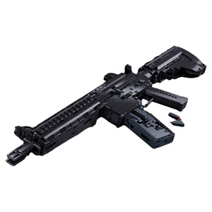 小鲁班和平精英M416冲锋枪模型益智拼装积木玩具男孩生日儿童礼物