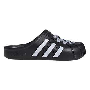 阿迪达斯一字拖男女鞋黑色贝壳头洞洞鞋运动拖鞋休闲沙滩鞋JH9848