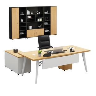 办公桌简约现代经理桌办公室桌椅组合轻奢设计感烤漆老板桌总裁桌