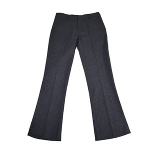 冬季羊毛呢裤男潮流百搭微喇叭裤原创设计直筒宽松高腰垂感阔腿裤