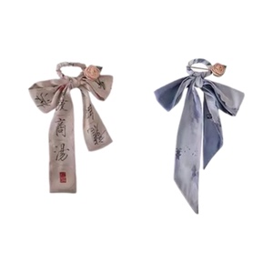 千字文发簪飘带发带后压简约古风女蝴蝶结汉服头饰盘发饰现代簪子