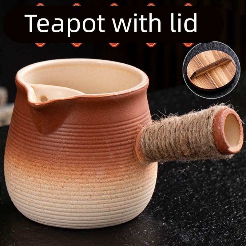 带盖围炉煮茶壶烤奶罐云南罐罐茶壶家用室内摆摊煮茶器可干烧陶壶