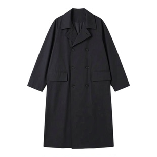 GAOSTUDIOS黑色极简特宽松风衣男长款oversized优雅风26S早春外套