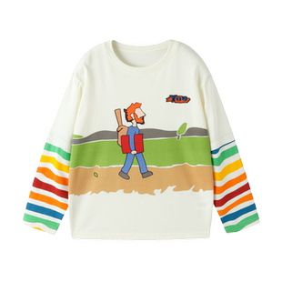 【设计师系列】MQD童装男童长袖T恤春秋款宝宝运动上衣儿童