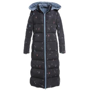 乔万尼羽绒服女商场新款修身显瘦气质直筒中年妈妈双面穿过膝长款