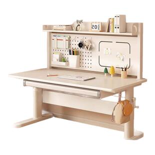 实木儿童学习桌小学生家用升降桌写字桌课桌手动升降书桌电脑桌子