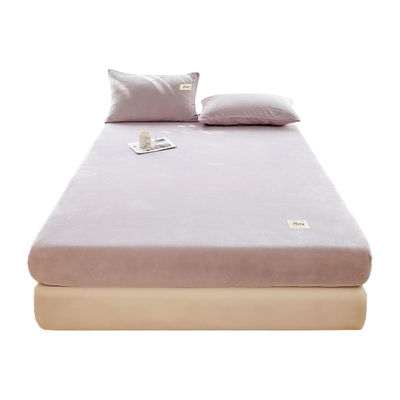 加绒牛奶绒床笠单件秋冬加厚