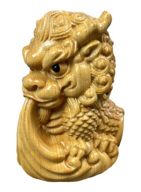 崖柏木雕手把件招财创意瑞兽