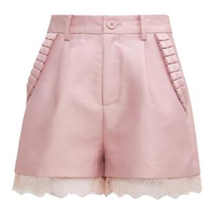 ON＆ON/安乃安夏季新款百搭高腰甜美风蕾丝边出游短裤小个子可穿