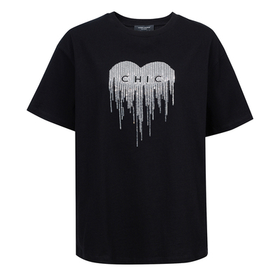 VeroModa纯棉T恤短袖亮片上衣