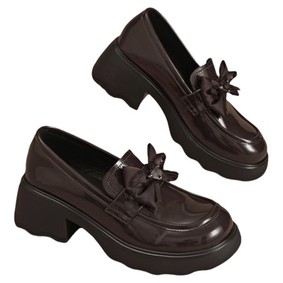 达芙妮厚底乐福鞋女2026新款