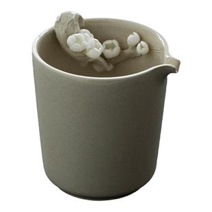 草木灰梅花中式手工创意陶瓷公道杯大容量家用功夫茶具分茶器茶海