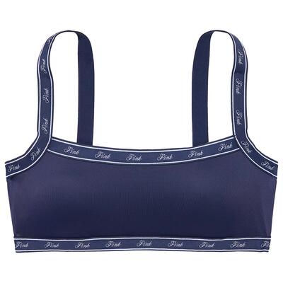 维密PINKlogo边一字领套头文胸