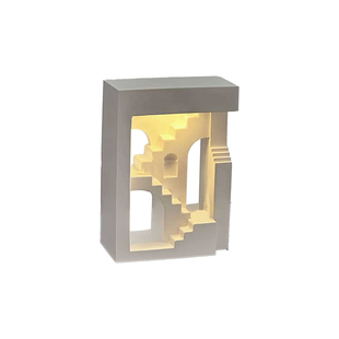 赤雅韵坊水泥夜灯建筑设计师装饰台灯摆件礼物床头伴手礼圣诞节礼