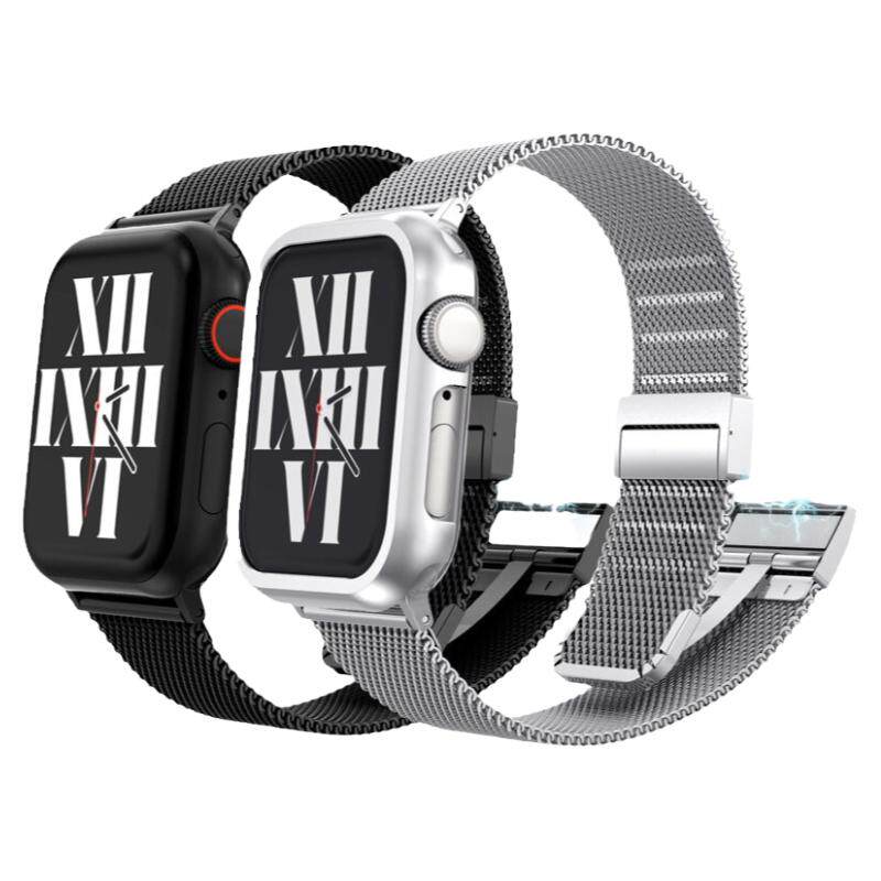 适用iwatch米兰磁吸折叠扣表带