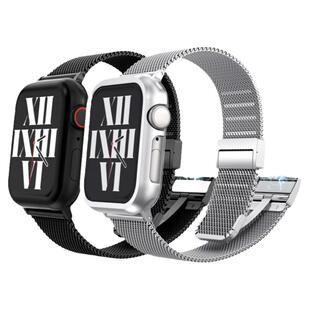 适用Apple Watch8表带米兰磁吸折叠扣苹果iWatch7/6/5手表带UItra