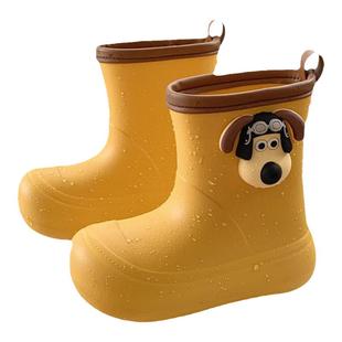 细细条 可爱儿童雨鞋男童女童夏季卡通小狗户外防滑防水亲子雨靴