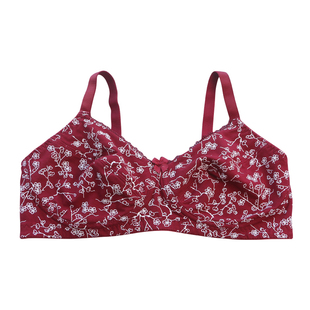 大胸显小无钢圈内衣女薄款胖mm纯棉超薄款大码文胸无海绵缩胸夏款